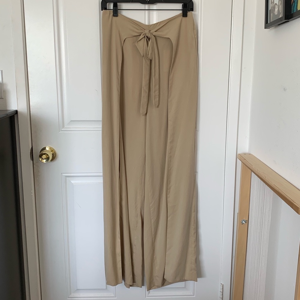 BCBG Max Azria tan wide leg pants NWT